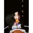 家入レオ　「PIZZA8」フーディ(ブラック)