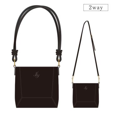 山崎育三郎　「Eleganza」レザータッチ2wayバッグ