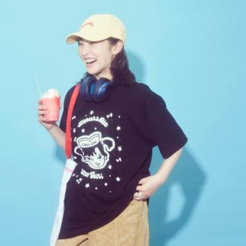 家入レオ　「Donuts Box」Tシャツ(ブラック)